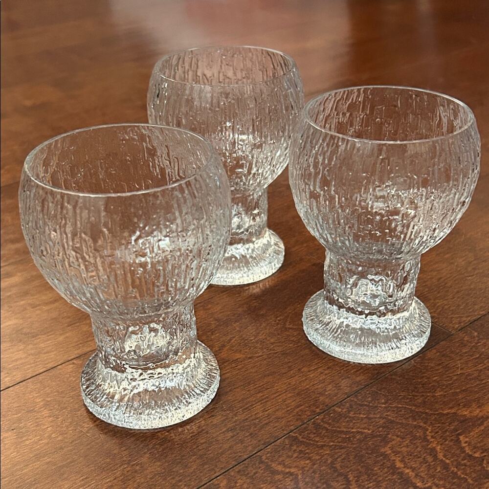 Vintage 1970s Iittala Kekkerit Glasses Designed by Timo Sarpaneva, Set of 3